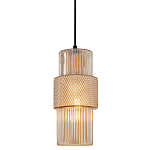 Подвесной светильник со стеклянным рифленым плафоном цилиндрической формы Eliara 13 варинант исполнения - 1 | Loft Concept в Кирове