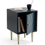 Тумба с одной дверцей Scale Ornament Blue Nightstand варинант исполнения - 3 | Loft Concept в Кирове