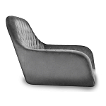 Стул с мягкой серой обивкой из велюра и подъемно-поворотным механизмом на черных колесиках Harper Gray варинант исполнения - 2 | Loft Concept в Кирове