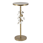 Столик золотистый с цветочной композицией на основании Forest Fairy Tale варинант исполнения - 1 | Loft Concept в Кирове