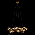 Люстра подвесная с прозрачными стеклянными птичками на ветвях Диаметр 80 см Serip Voa варинант исполнения - 3 | Loft Concept в Кирове