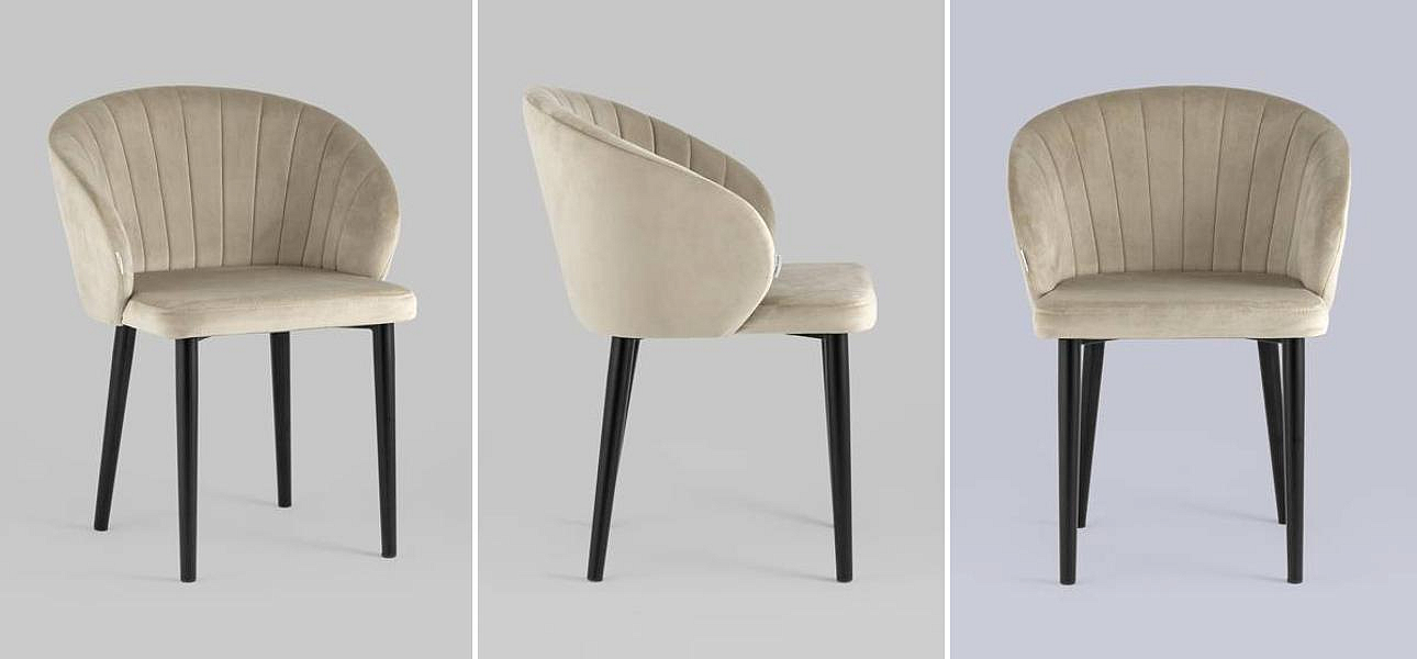 Стул Balsari Chair Кремовый Велюр Стул Balsari Chair Кремовый Велюр - Loft-Concept в Кирове