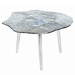 Кофейный стол со столешницей из агата Agate Design Blue  варинант исполнения - 1 | Loft Concept в Кирове