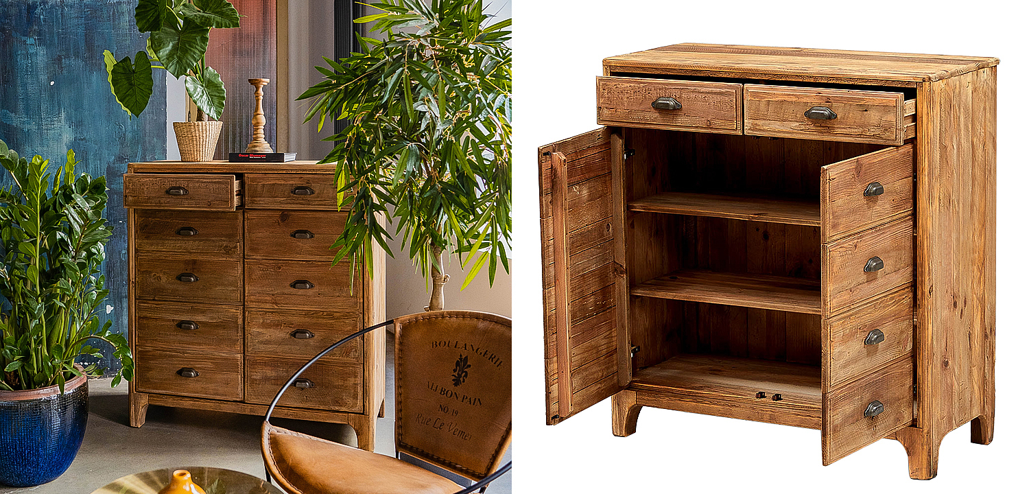 Комод из массива сосны в стиле лофт Pauley Loft Chest of Drawers Комод из массива сосны в стиле лофт Pauley Loft Chest of Drawers - Loft-Concept в Кирове