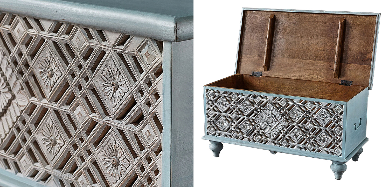 Сундук резной Vimal Carved Wood Chest Сундук резной Vimal Carved Wood Chest - Loft-Concept в Кирове