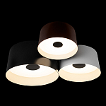 Потолочный светильник с 3-мя цилиндрическими абажурами черного белого и коричневого цвета Urban Dome варинант исполнения - 2 | Loft Concept в Кирове