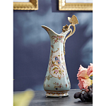 Кувшин с цветочным рисунком и бронзовой ручкой Blue Garden варинант исполнения - 2 | Loft Concept в Кирове