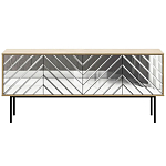 Длинная тумба с зеркальным декором Serena варинант исполнения - 13 | Loft Concept в Кирове