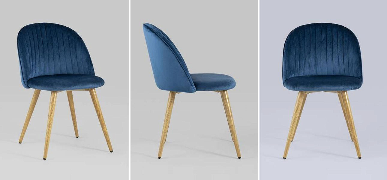 Стул Miruna Chair Синий Велюр Стул Miruna Chair Синий Велюр - Loft-Concept в Кирове