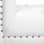 Кушетка белая с мягкой обивкой из велюра Michael Couch варинант исполнения - 6 | Loft Concept в Кирове