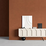 Дизайнерский комод с фактурным фасадом и чёрной ножкой в форме шара Samanta варинант исполнения - 2 | Loft Concept в Кирове