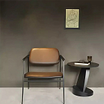 Дизайнерский журнальный столик чёрный с круглой столешницей Arycy варинант исполнения - 6 | Loft Concept в Кирове