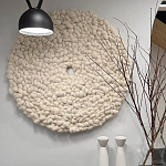 Панно на стену из шерсти мериноса Белый Круг  варинант исполнения - 3 | Loft Concept в Кирове