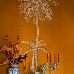 Обои с вышивкой ручной работы Deco Palms Original colourway on velvet 2 варинант исполнения - 2 | Loft Concept в Кирове