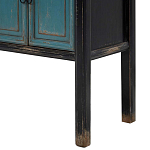 Деревянная консоль в китайском стиле с дверцами голубая Qin Console Table Blue варинант исполнения - 5 | Loft Concept в Кирове