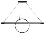 Светодиодная люстра Black LED Circle and Oval Lamp варинант исполнения - 2 | Loft Concept в Кирове