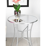 Столик приставной с круглой столешницей на серебристом основании Scenical Table варинант исполнения - 3 | Loft Concept в Кирове