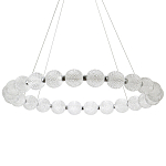Светодиодная кольцевая люстра с круглыми плафонами Crystal Globule Chandelier Chrome варинант исполнения - 3 | Loft Concept в Кирове