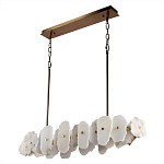 Подвесной светильник с фигурными элементами из белого алебастра Cryptocrystalline Stone варинант исполнения - 5 | Loft Concept в Кирове