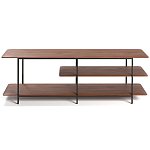 ТВ-тумба с полками из массива ореха Derick Wooden TV Stand варинант исполнения - 1 | Loft Concept в Кирове