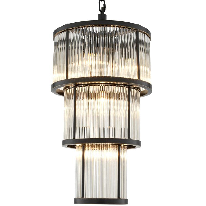 Люстра Chandelier Avery Bronze Темная бронза Прозрачное Стекло Люстра Chandelier Avery Bronze Темная бронза Прозрачное Стекло в Кирове | Loft Concept