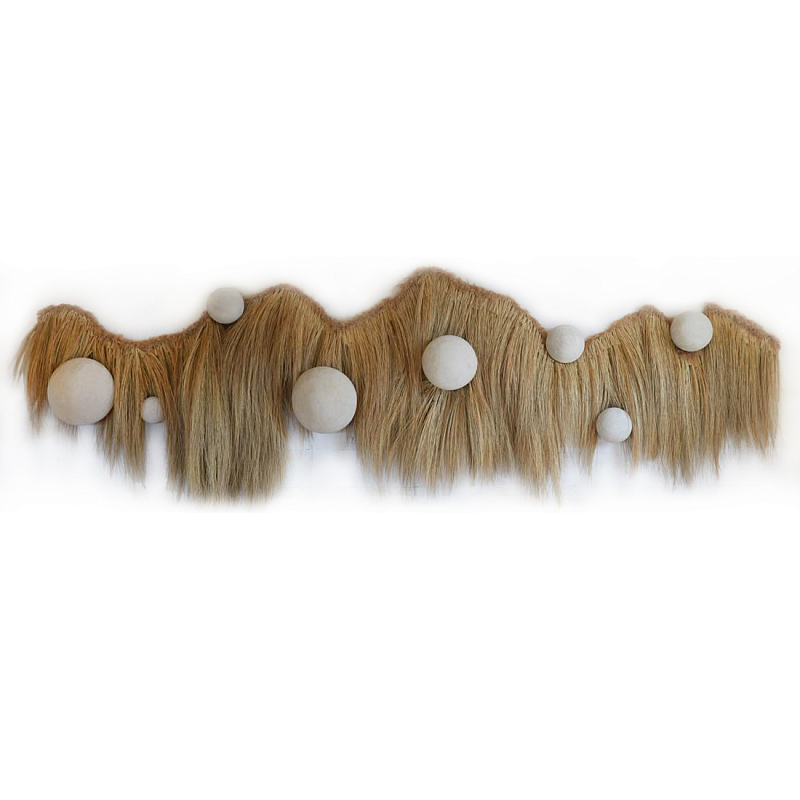 Большая дизайнерская Инсталляция из соломы RAFFIA Installation  Коричневый Серый в Кирове | Loft Concept 