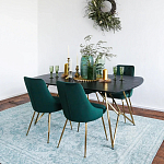 Обеденный стол на металлических ножках Ward Brass Dining Table варинант исполнения - 6 | Loft Concept в Кирове