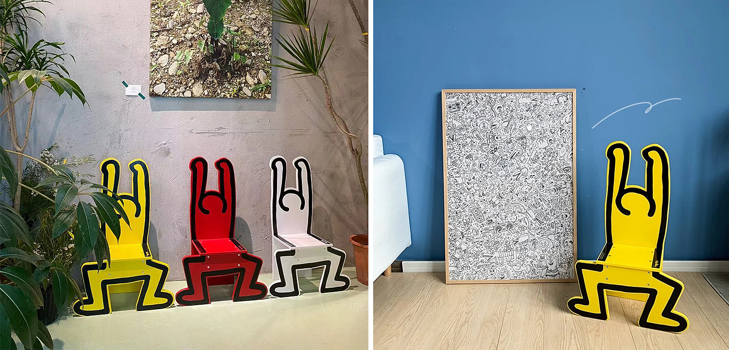 Детский стул Chaise Keith Haring Dancer Vilac Желтый Детский стул Chaise Keith Haring Dancer Vilac Желтый - Loft-Concept в Кирове