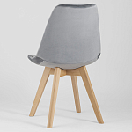 Стул с мягким велюровым сиденьем Arvika Grey варинант исполнения - 5 | Loft Concept в Кирове