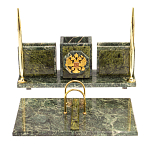 Настольный письменный набор из змеевика с гербом России Successful Leader варинант исполнения - 1 | Loft Concept в Кирове