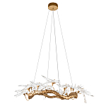 Люстра подвесная с прозрачными стеклянными птичками на ветвях Диаметр 100 см Serip Voa варинант исполнения - 2 | Loft Concept в Кирове