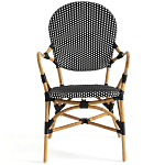 Кресло плетеное из ротанга Ronald Black White Rattan Chair варинант исполнения - 2 | Loft Concept в Кирове