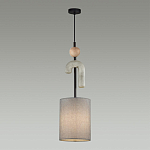 Подвесной светильник с серым тканевым плафоном Flourish варинант исполнения - 3 | Loft Concept в Кирове