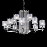 Люстра многоярусная с 15-ю цилиндрическими плафонами из стекла Laurent варинант исполнения - 1 | Loft Concept в Кирове