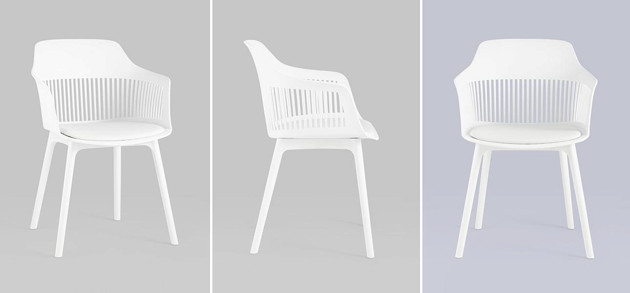 Стул Crocus Chair Белый цвет Подушка эко-кожа Стул Crocus Chair Белый цвет Подушка эко-кожа - Loft-Concept в Кирове