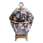 Шкатулка черного цвета с цветочной росписью Eden Garden варинант исполнения - 3 | Loft Concept в Кирове