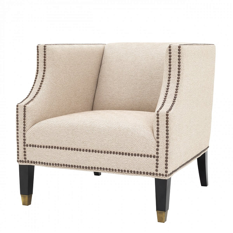 Кресло Eichholtz Chair Doheny Песочный Черный Латунь Кресло Eichholtz Chair Doheny Песочный Черный Латунь в Кирове | Loft Concept