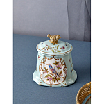 Шкатулка голубого цвета с рисунком и состаренным эффектом Eden Garden варинант исполнения - 3 | Loft Concept в Кирове