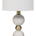 Лампа настольная с каркасом из мраморных шаров и белым абажуром Floor lamp Jewelry варинант исполнения - 2 | Loft Concept в Кирове
