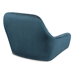 Стул с мягкой синей обивкой из велюра и подъемно-поворотным механизмом на черных колесиках Harper Blue варинант исполнения - 3 | Loft Concept в Кирове