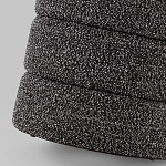 Пуф Three Gray в ткани букле серого цвета варинант исполнения - 6 | Loft Concept в Кирове