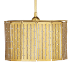 Люстра с золотым фактурным каркасом и тканевым абажуром Lustery Gold варинант исполнения - 3 | Loft Concept в Кирове