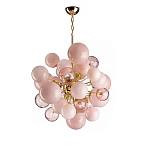 Люстра розовые шары на золотом каркасе Pink Light Bubbles варинант исполнения - 1 | Loft Concept в Кирове