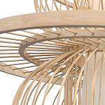 Подвесной светильник фигурный из деревянных прутьев с плафоном из натуральной ткани Light Inside the Cell варинант исполнения - 6 | Loft Concept в Кирове