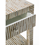 Тумбочка прикроватная Vancouver Bone Inlay Bedside Beige варинант исполнения - 2 | Loft Concept в Кирове