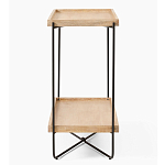 Консоль деревянной столешницей и полкой Wooden Table Top and Shelf варинант исполнения - 1 | Loft Concept в Кирове