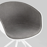 Офисное кресло из пластика с мягким сиденьем Eggshell Grey варинант исполнения - 7 | Loft Concept в Кирове