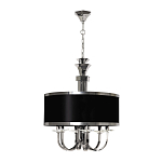 Люстра подвесная круглая с черным абажуром и чашей крепления в форме многогранника Natural Concepts варинант исполнения - 2 | Loft Concept в Кирове