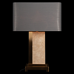 Настольная лампа с основанием из натурального камня c серым прямоугольным абажуром Lapis Tiburtinus варинант исполнения - 2 | Loft Concept в Кирове