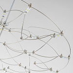 Люстра подвесная с тонкой металлической конструкцией цвета хром Quasar варинант исполнения - 2 | Loft Concept в Кирове